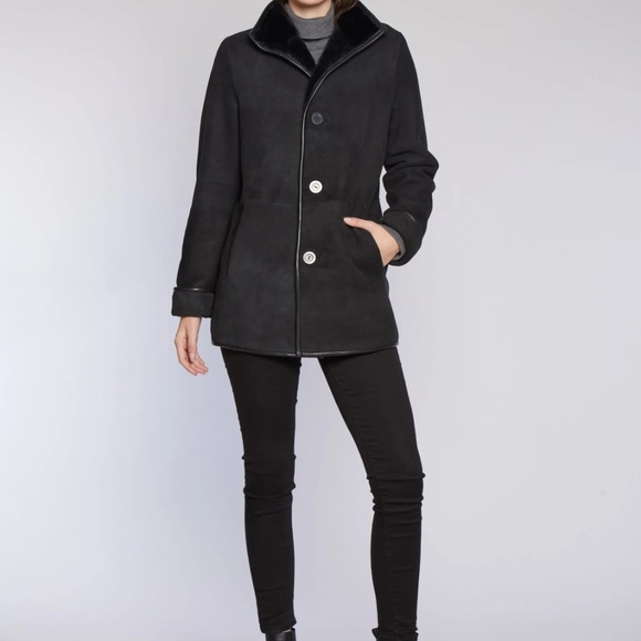 NEW BLUE DUCK Reversible Shearling Jacket - Picture 4 of 6